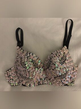 Sequinned bra